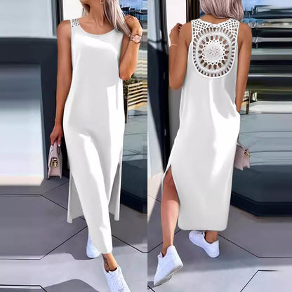 Robe maxi élégante à dos en dentelle Chic und Stil