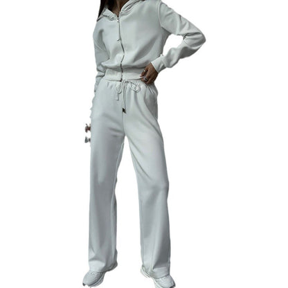 Dames élégant ensemble de loisirs avec col haut et coupe ample Chic und Stil