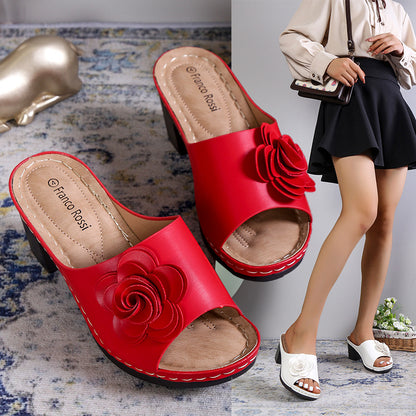 Sandales confortables pour femmes avec design de fleurs Chic und Stil