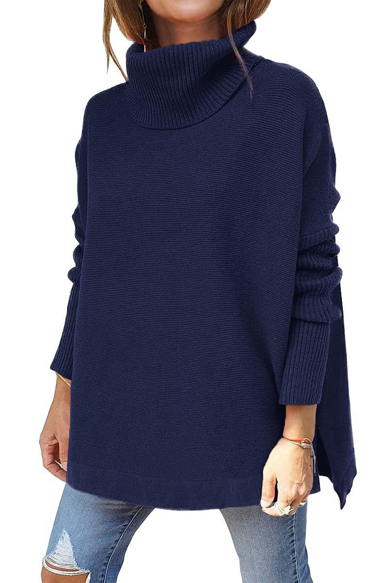 Pull à col roulé oversized pour femmes avec motif texturé Chic und Stil