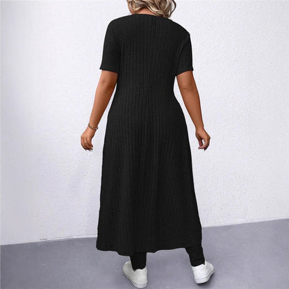 Set de robe côtelée et leggings Chic und Stil pour femme