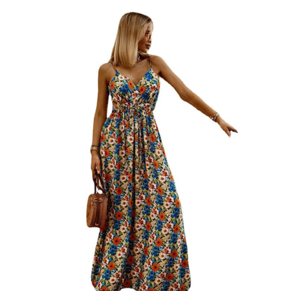Robe maxi pour femmes avec motif floral et coupe élégante Chic und Stil