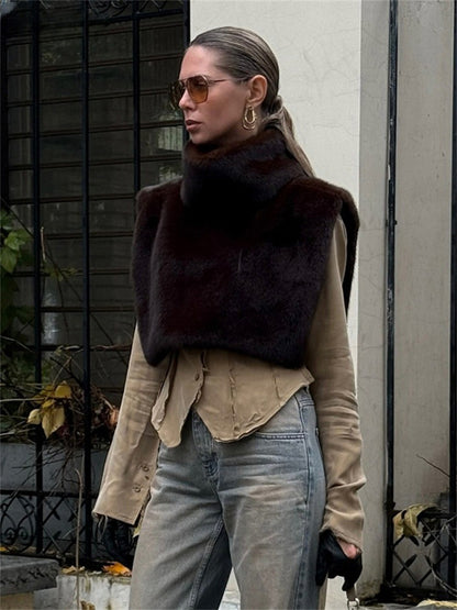 Dames Élégante et douillette Gilet Chic und Stil