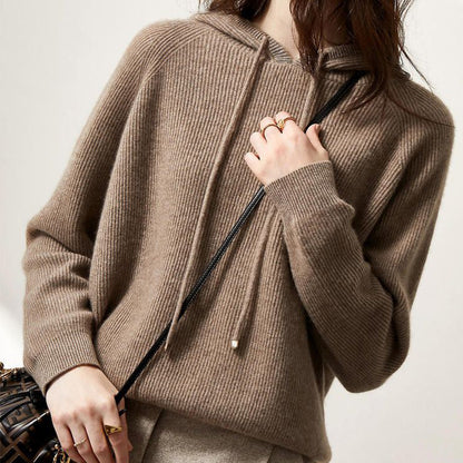 Sweat à capuche tricoté surdimensionné confortable Chic und Stil
