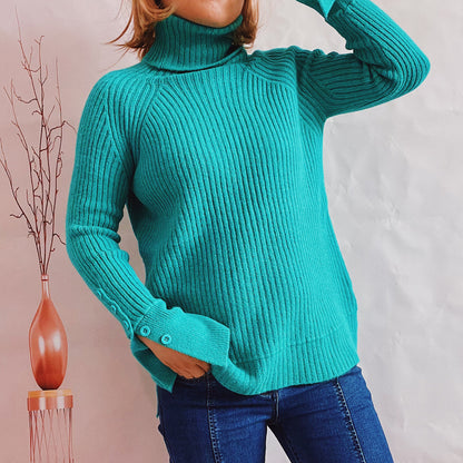 Pull à col roulé côtelé pour femmes avec une coupe élégante Chic und Stil