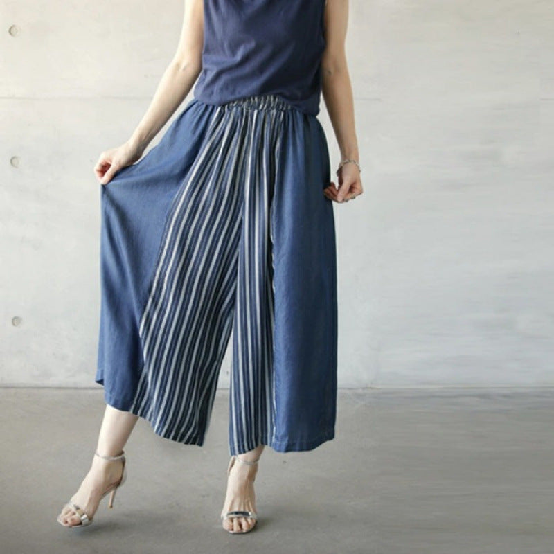 Culottes larges rayées Chic und Stil pour femmes