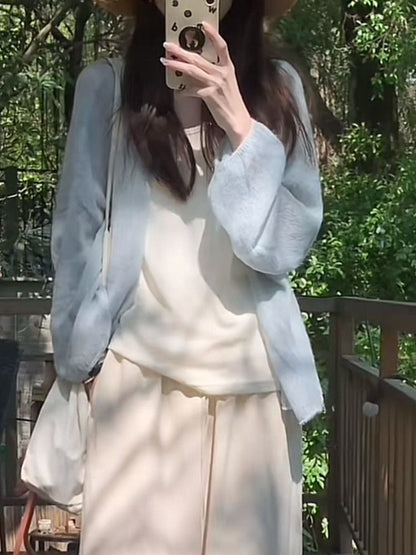 Dames cardigan moelleux avec coupe décontractée et manches douces Chic und Stil