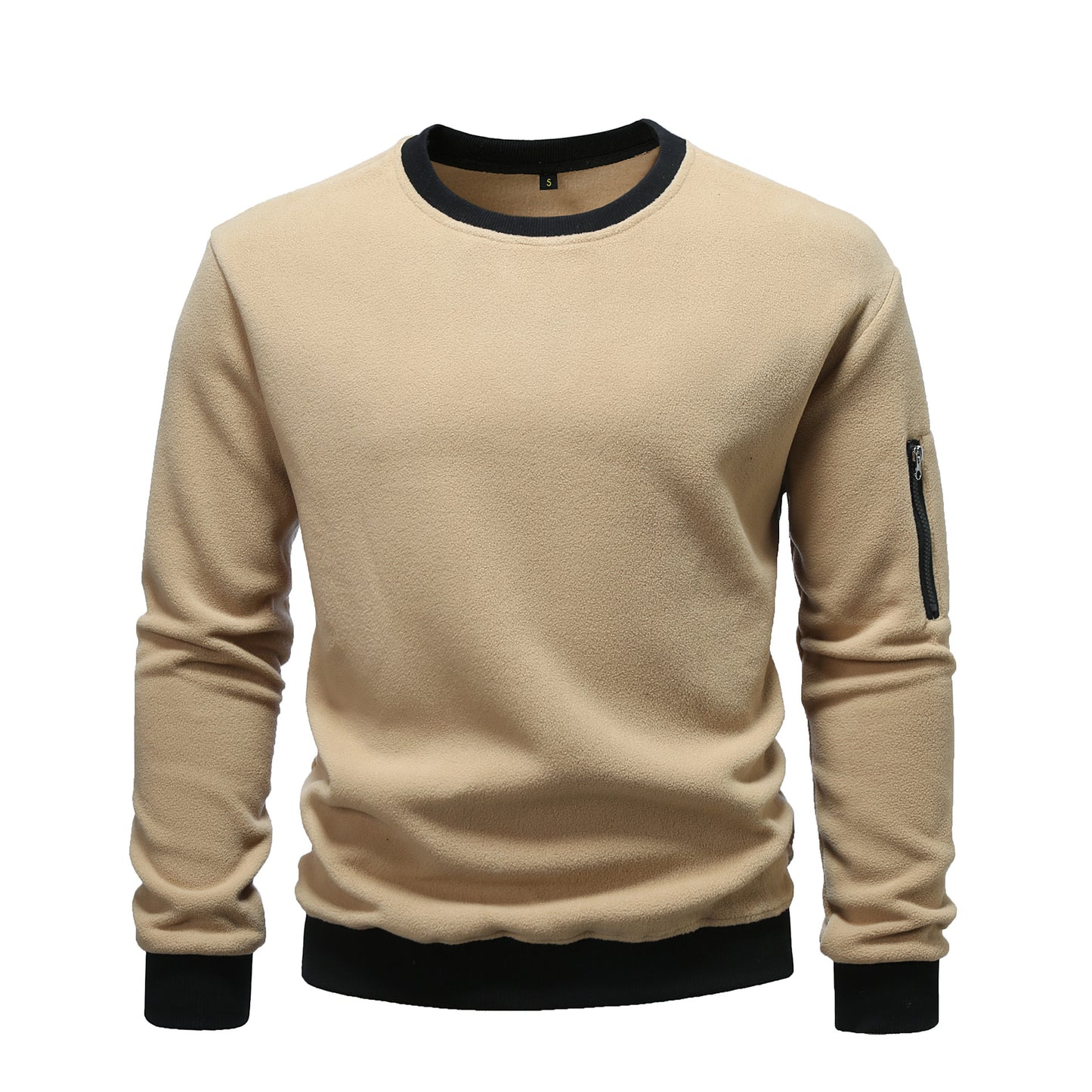 Comfortable fleece pullover for men with zip pocket Chic and Style