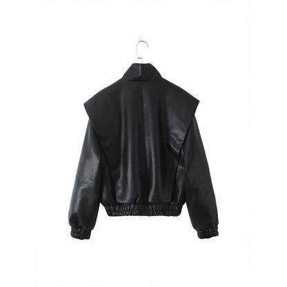 Dames en simili cuir Garde-robe avec des manches volumineuses Chic und Stil