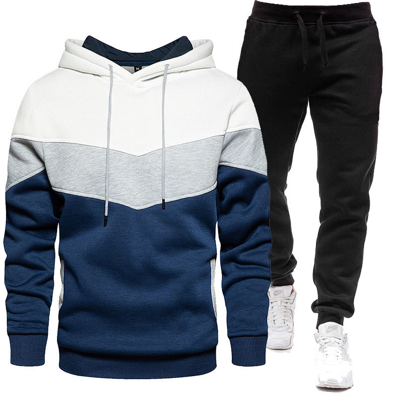 Sporty hoodie set for men and chic jogger pants