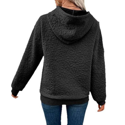 Femme pull à capuche confortable avec motif floral Chic und Stil