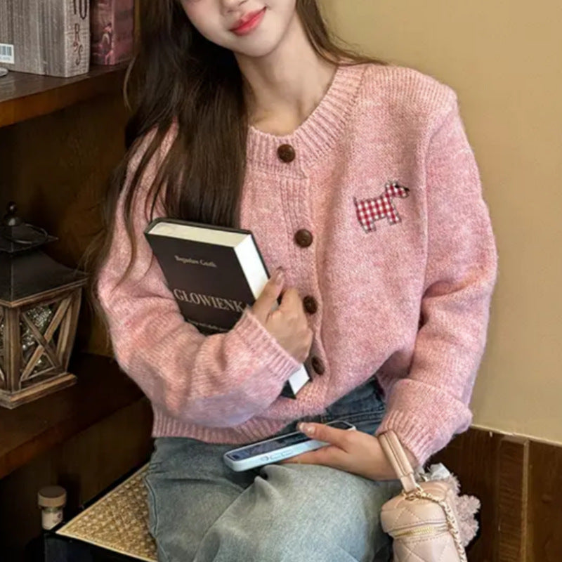 Dames Gilet en tricot décontracté avec détail de bouton Chic und Stil