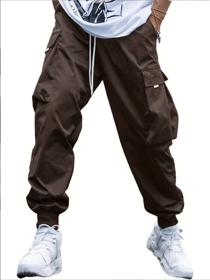 Casual utility pants for men with practical pockets and elastic waist Chic and Style