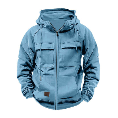 Functional jacket for men with hood and large pockets Chic and Style
