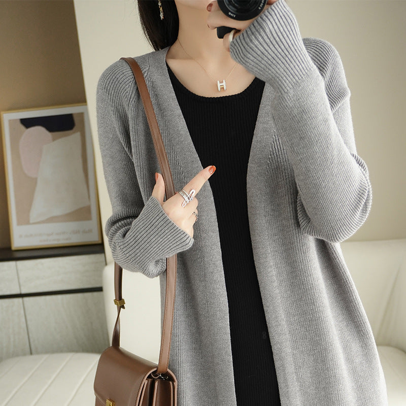 Cardigan en tricot décontracté pour femmes avec des mailles ouvertes et une coupe décontractée Chic und Stil