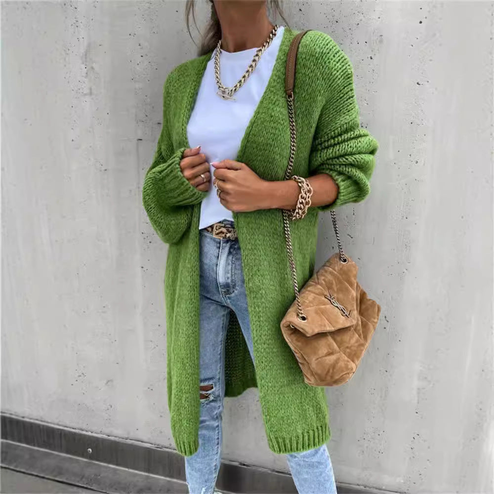 Cardigan tricot féminin en gros tricot à design ouvert Chic und Still