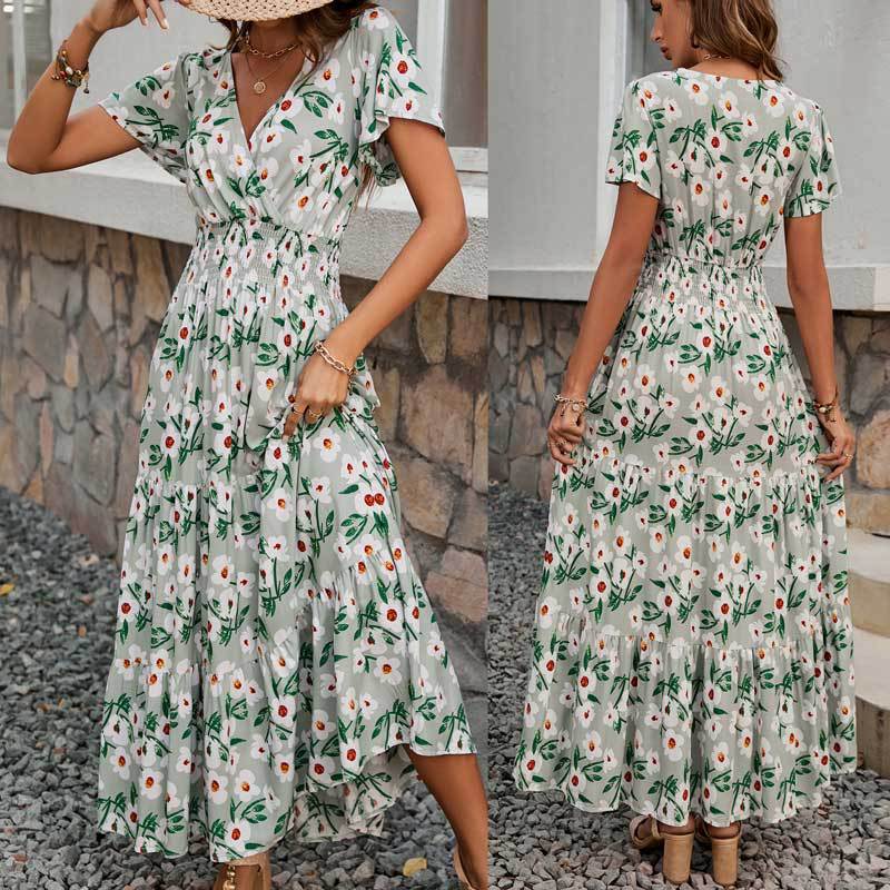 Robe maxi boho à volants pour femmes Chic und Stil 1751507307