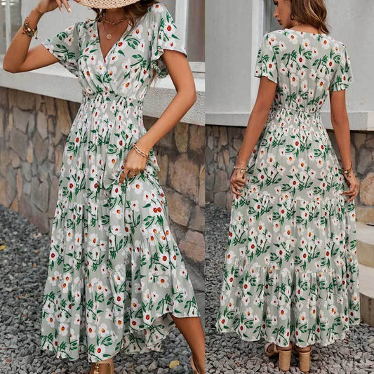 Robe maxi boho à volants pour femmes Chic und Stil 1751507307