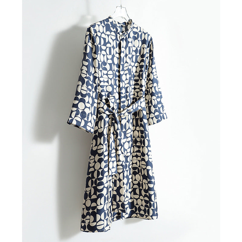 Robe chemise A-line à motif élégante pour femmes Chic und Stil