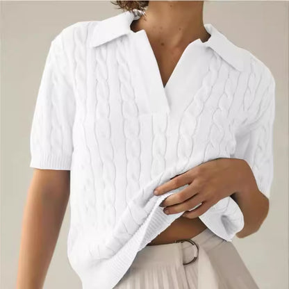 Pull en tricot pour femmes avec motif en relief complexe Chic und Stil