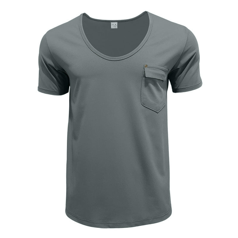 T-shirt pour hommes respirant avec poche poitrine pratique Chic und Stil
