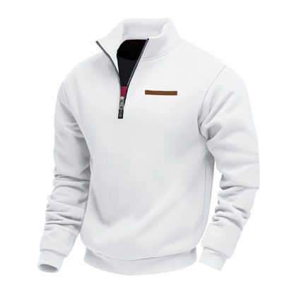 Sporty fleece pullover for men with half-zip Chic und Stil