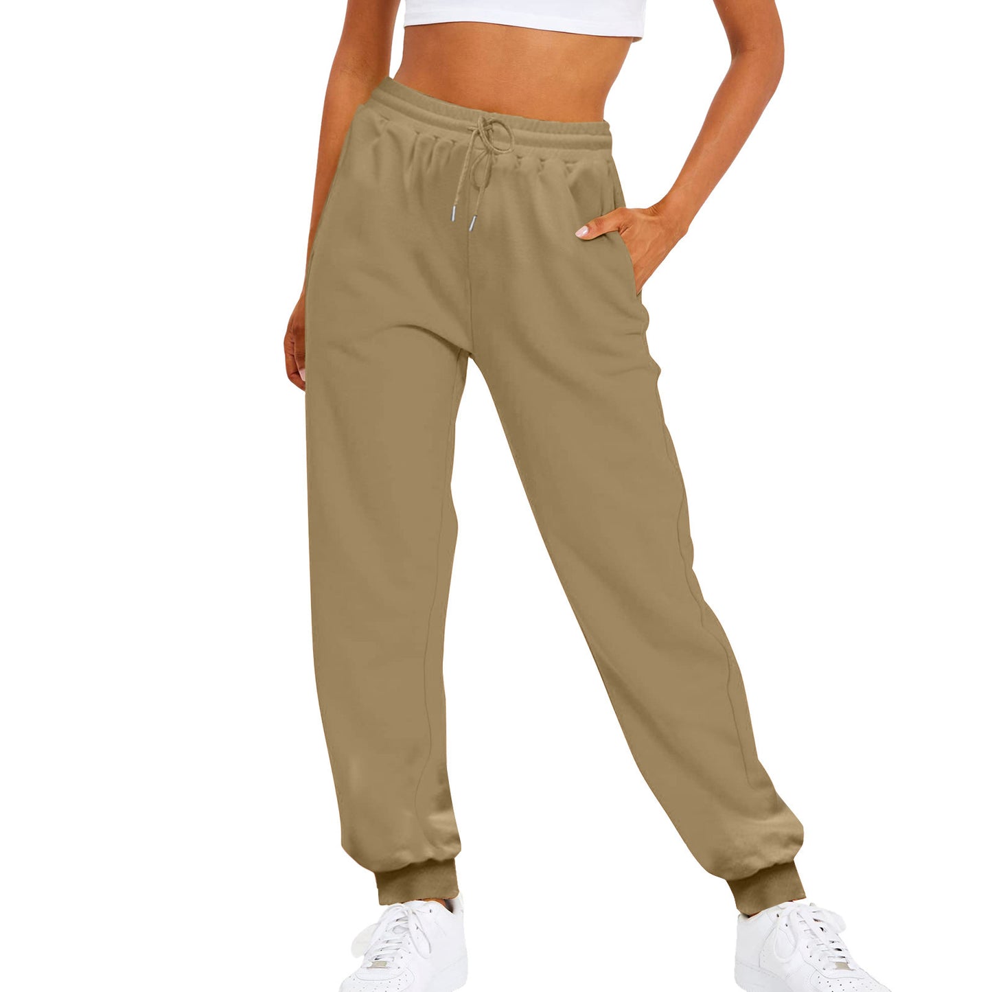 Sporty women's jogging pants with elastic waistband and practical side pockets Chic und Stil