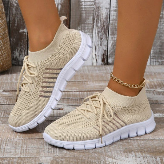 Baskets de sport pour femmes avec dessus en tricot respirant Chic und Stil