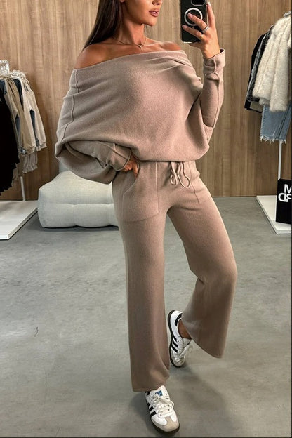 Dames ensemble tricot décontracté et élégant à coupe ample Chic und Stil