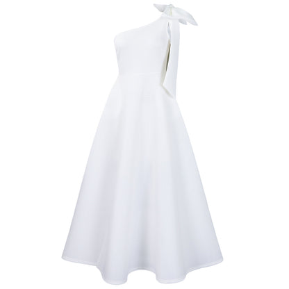 Robe maxi femme avec coupe asymétrique et élégante boucle Chic und Stil