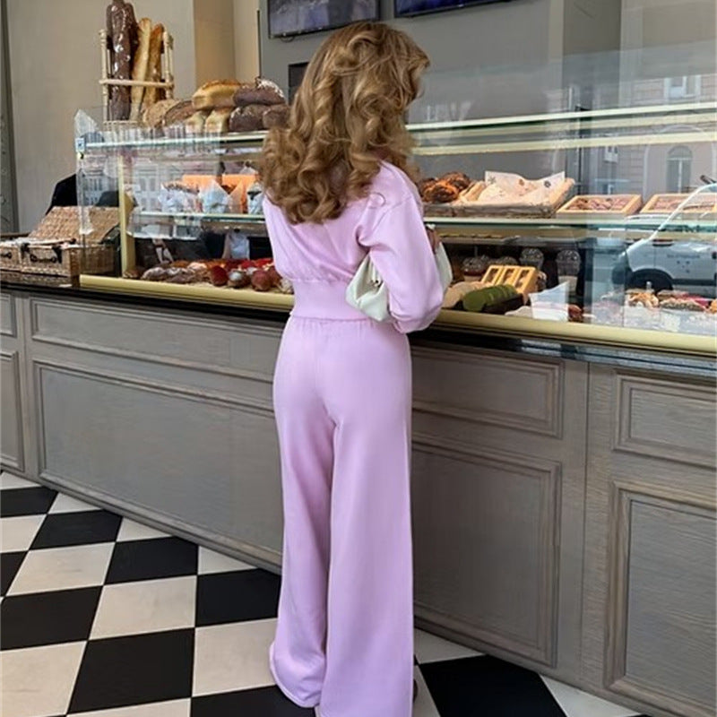 Dames combinaison confortable avec jambes larges et capuche Chic und Stil