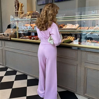 Dames combinaison confortable avec jambes larges et capuche Chic und Stil