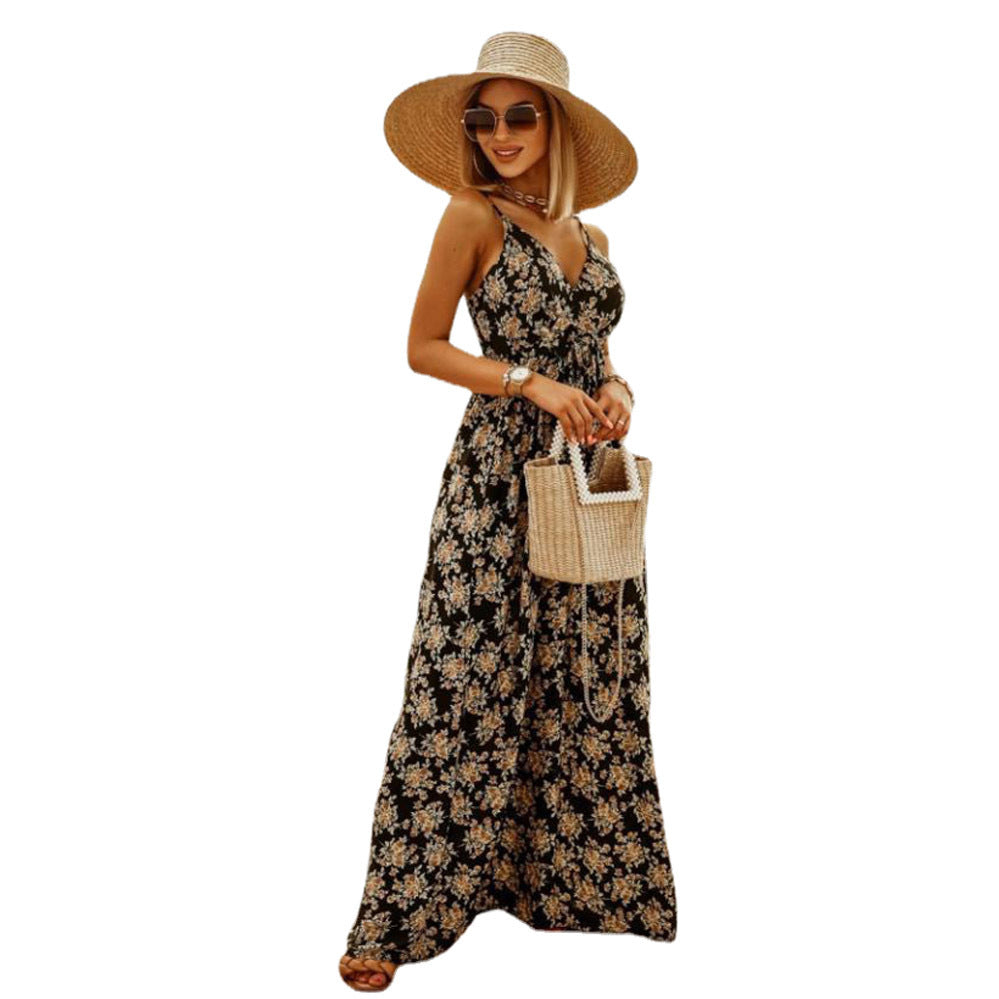 Robe maxi pour femmes avec motif floral et coupe élégante Chic und Stil