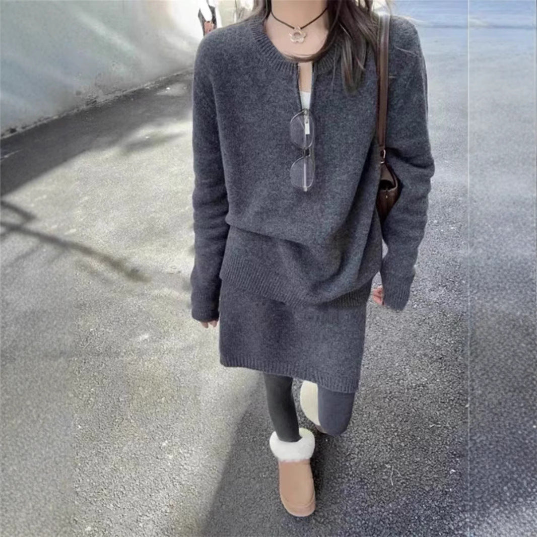 Pull en tricot pour femmes avec une coupe moderne et une fermeture éclair décorative Chic und Stil