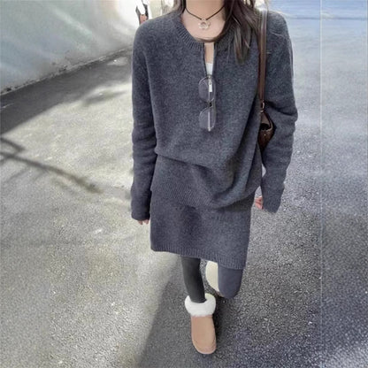 Pull en tricot pour femmes avec une coupe moderne et une fermeture éclair décorative Chic und Stil