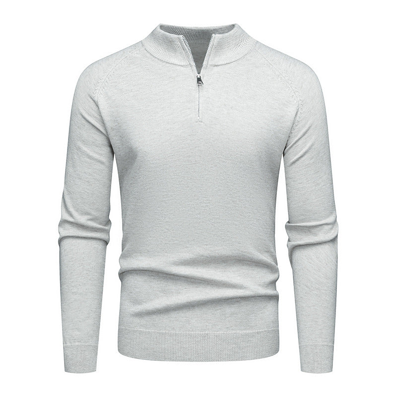 Pull mode pour hommes avec une courte fermeture éclair Chic und Stil