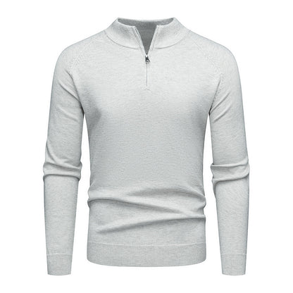 Pull mode pour hommes avec une courte fermeture éclair Chic und Stil