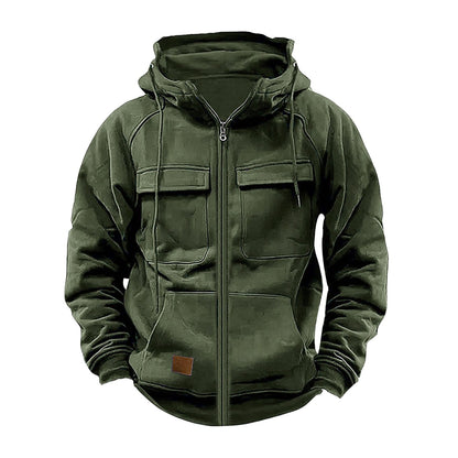 Functional hooded jacket for men with practical pockets Chic and Style