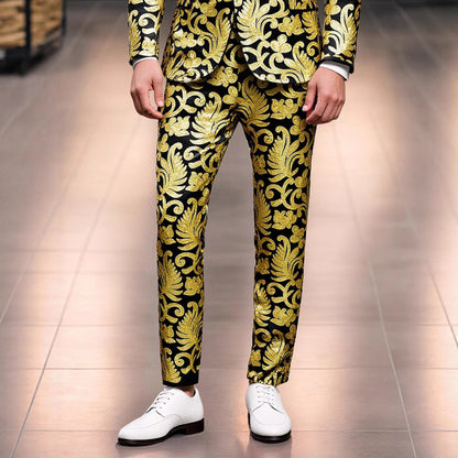 Elegant sequin pants for men with floral design Chic and Style