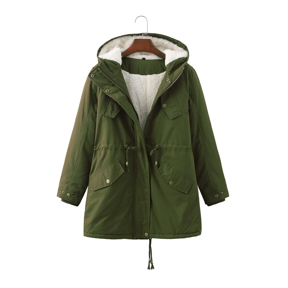 Functional parka jacket for women with removable hood and faux fur lining Chic and Style
