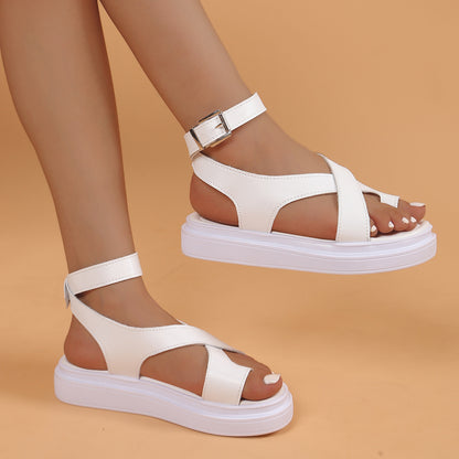Adjustable strap sandals for ladies with cushioned sole Chic and Style