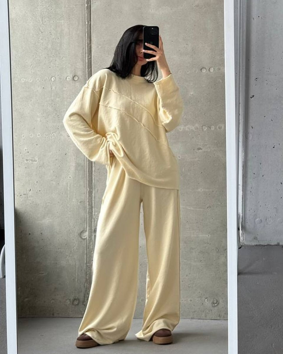 Chic and Style oversized casual sweatshirt set for women and loose athletic pants