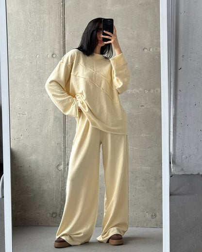 Chic and Style oversized casual sweatshirt set for women and loose athletic pants