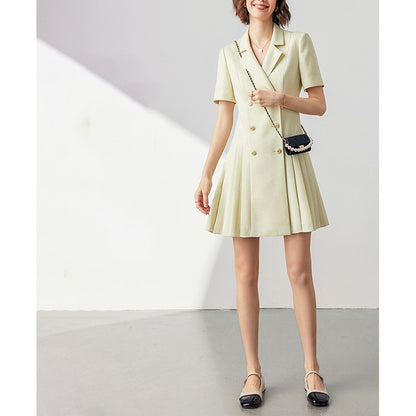 Robe A-ligne ajustée à double boutonnage pour femmes Chic und Stil