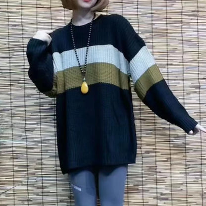 Pull en tricot décontracté pour femmes au design moderne en blocs avec coupe extra large Chic und Stil