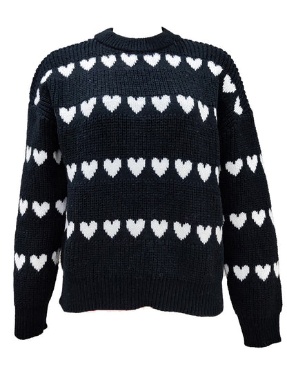 Pull en tricot pour femmes avec motif en forme de cœur Chic und Stil
