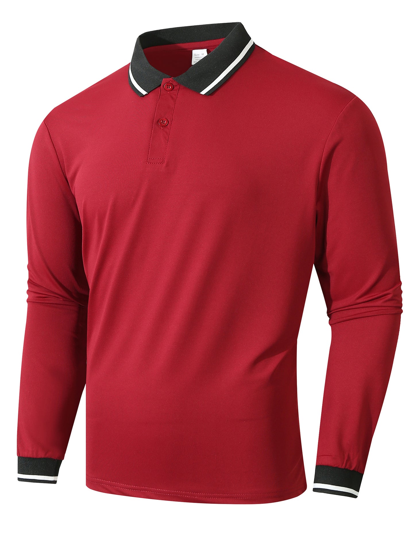 Men's long sleeve polo shirt with sporty ribbed structure Chic and Style