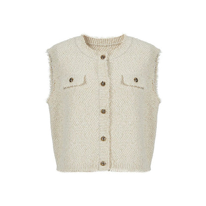 Gilet sans manches en tricot texturé pour femmes Chic und Stil