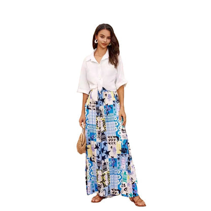 Chic and Stylish Floral Print Wide Palazzo Pants for Women