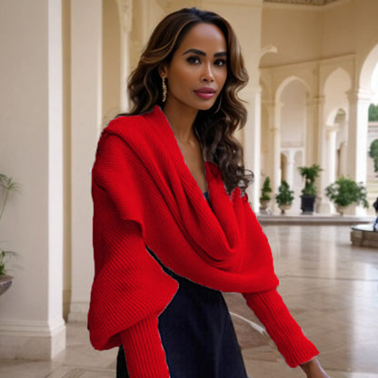 Women Trend Scarf with Elegant Knitting Texture Chic and Style